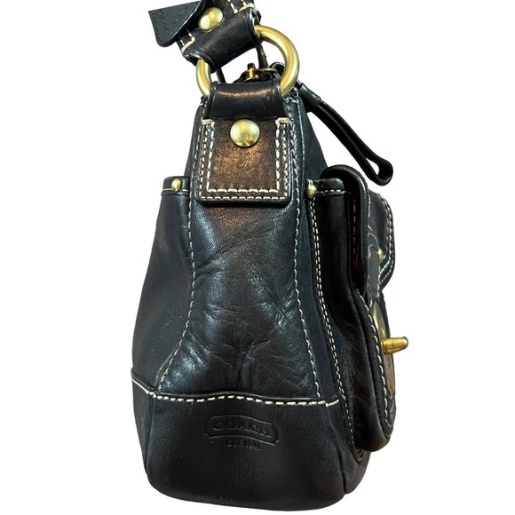 Vintage Coach Legacy Turnlock Leather Satchel Bag Purse 12868 - Picture 4 of 11